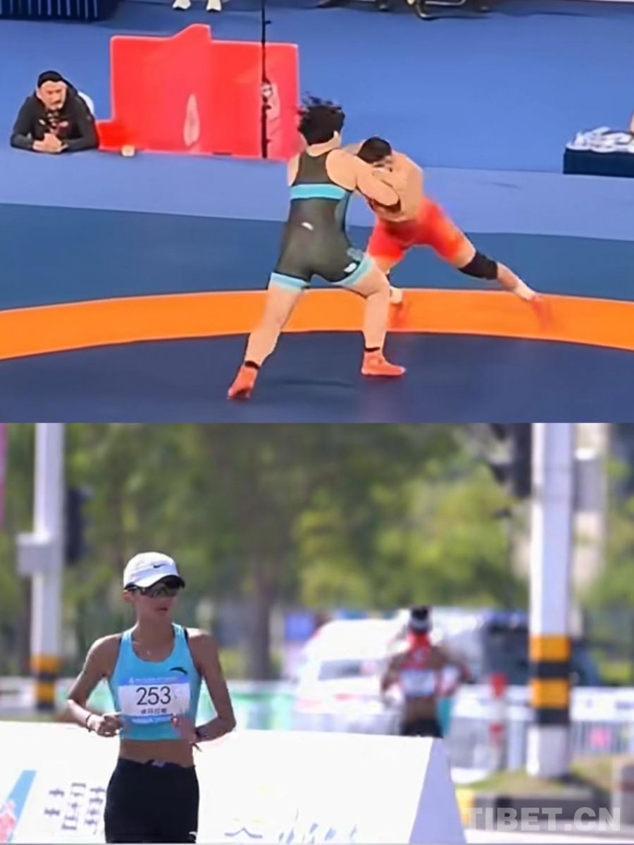 西藏体育健儿在第十五届全运会上挥洒风采(图1)